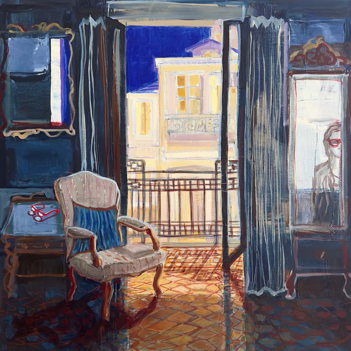 Night Rethimno by Christine Webb 