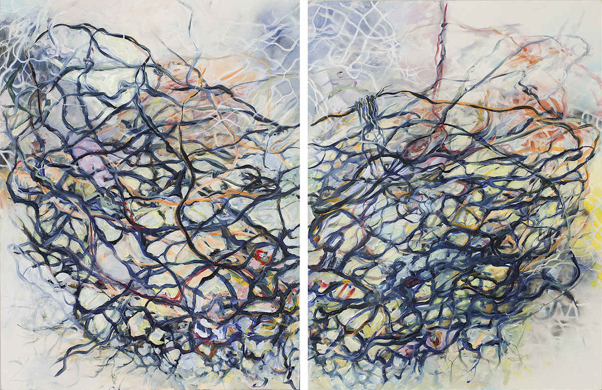 Nest (diptych) by Nanci Hersh 