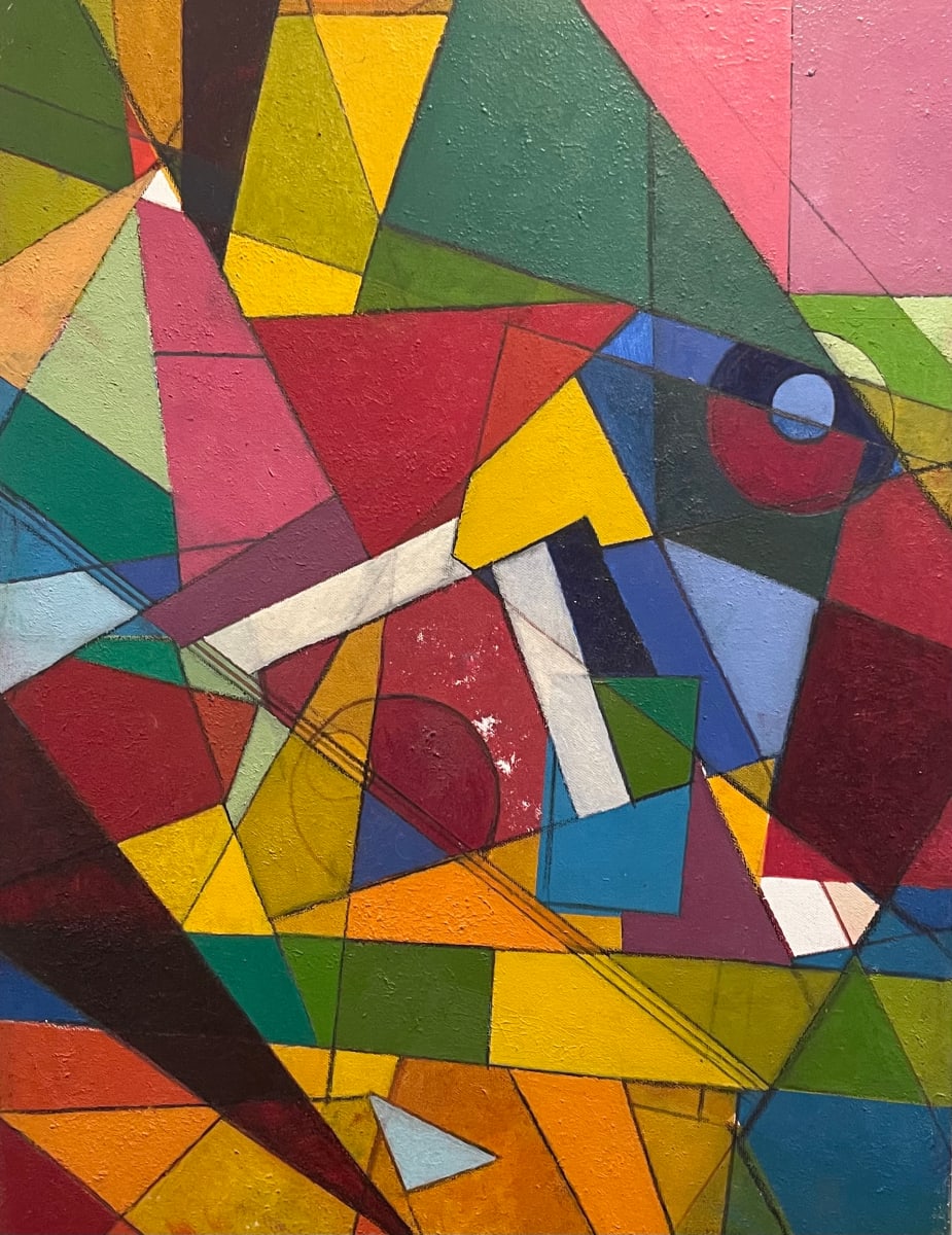 Horse Race II  Image: This Painting is sold as a diptych