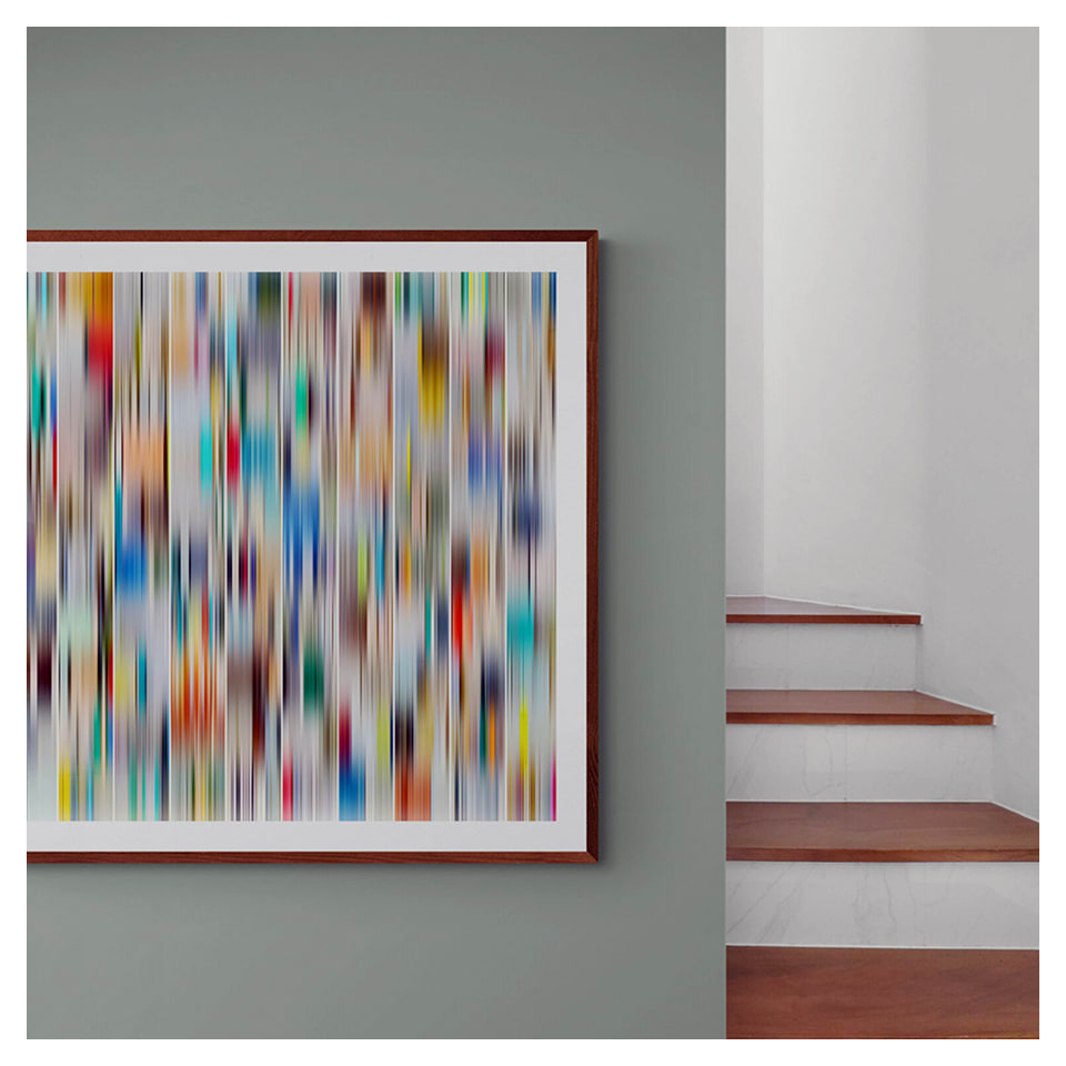 Ikat B'ham by Kelly Hart  Image: Ikat B'ham, 36" x 36" (installed view) 