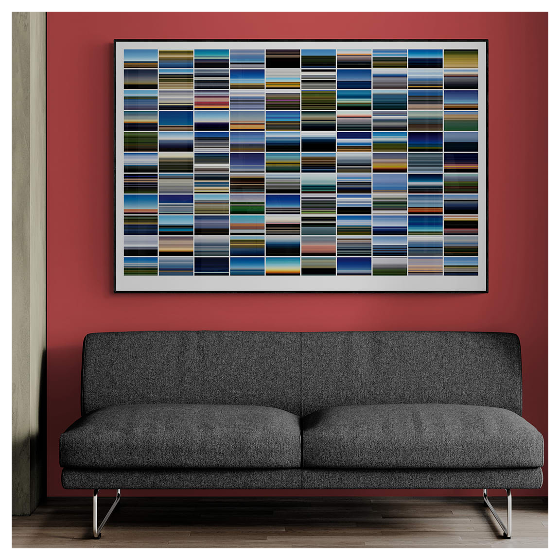 Landlines by Kelly Hart  Image: Landlines, 57"x 39" (installed view) 