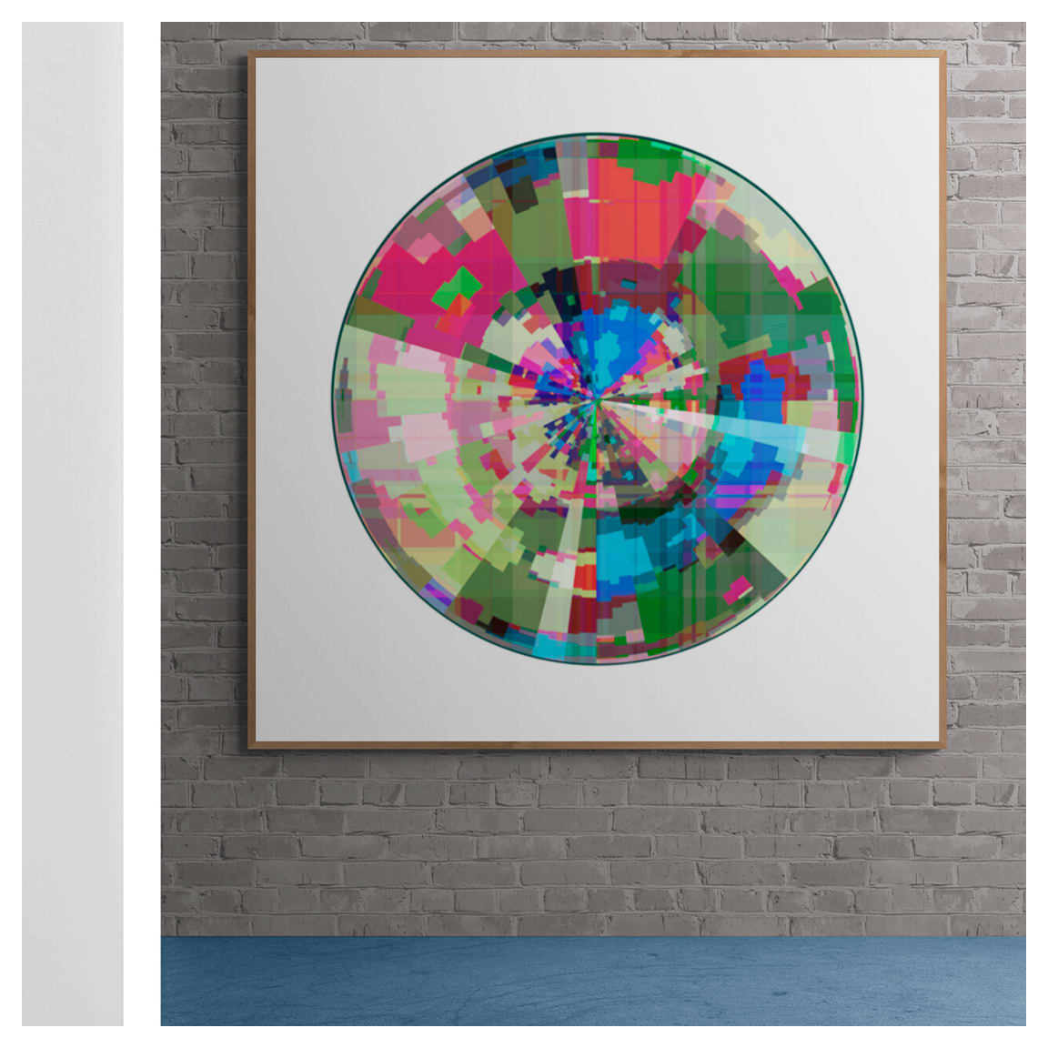 Mad World by Kelly Hart  Image: Mad World, 48" x 48" (installed view) 