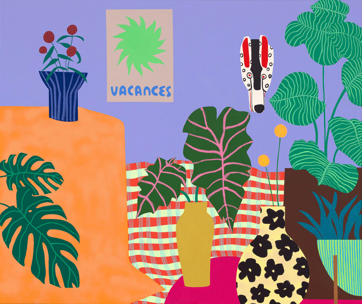 WOLF MASK WIITH VACANCES POSTER 