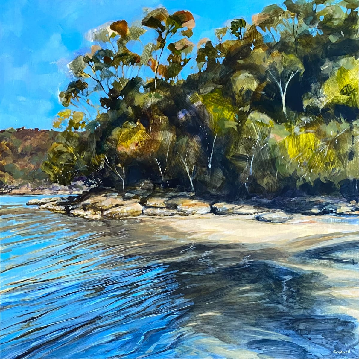 At the end of Flat Rock Beach by Kate Gradwell 