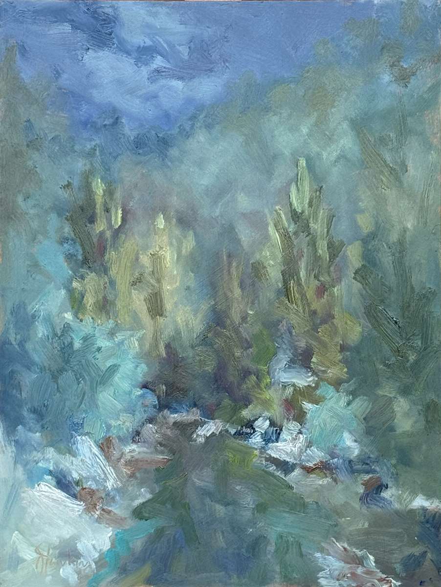 Afternoon at Cotter Bend (Plein Air) by Jason Hawkins 