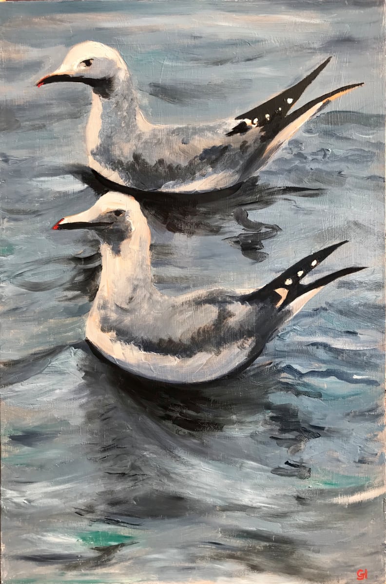 Seagulls station Beach by Geoff Hargraves 