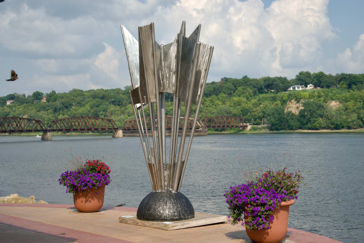 FROM_ORION by Damon Hamm  Image: installed along the Riverwalk in Dubuque, IA