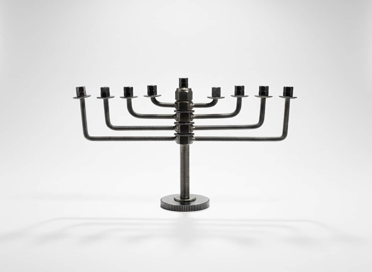Convertible Candelabra Menorah Christmas Tree by Damon Hamm 