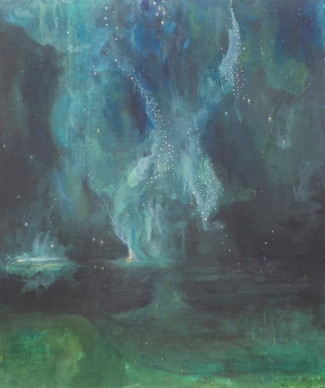 Into Thin Air (inspired by Whistler's "Nocturne in Black and Gold") by Karen Aarre 