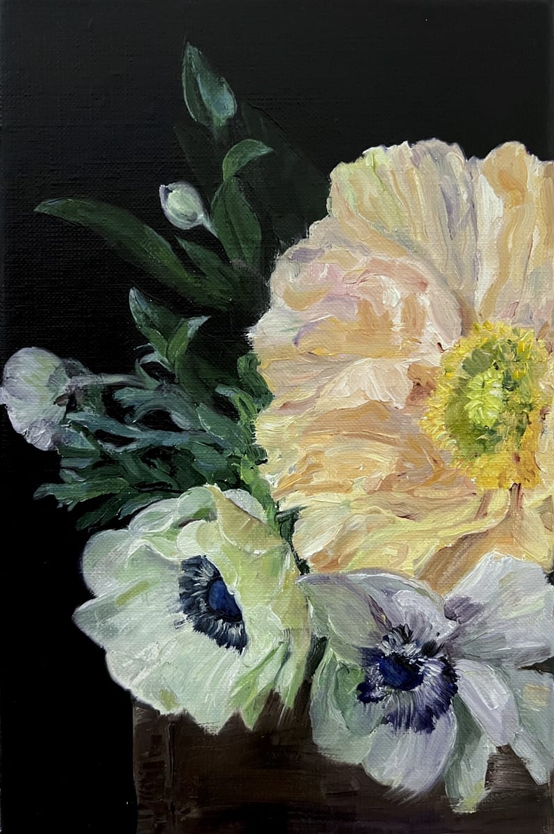 Poppy and Anemonies by Karen Aarre 