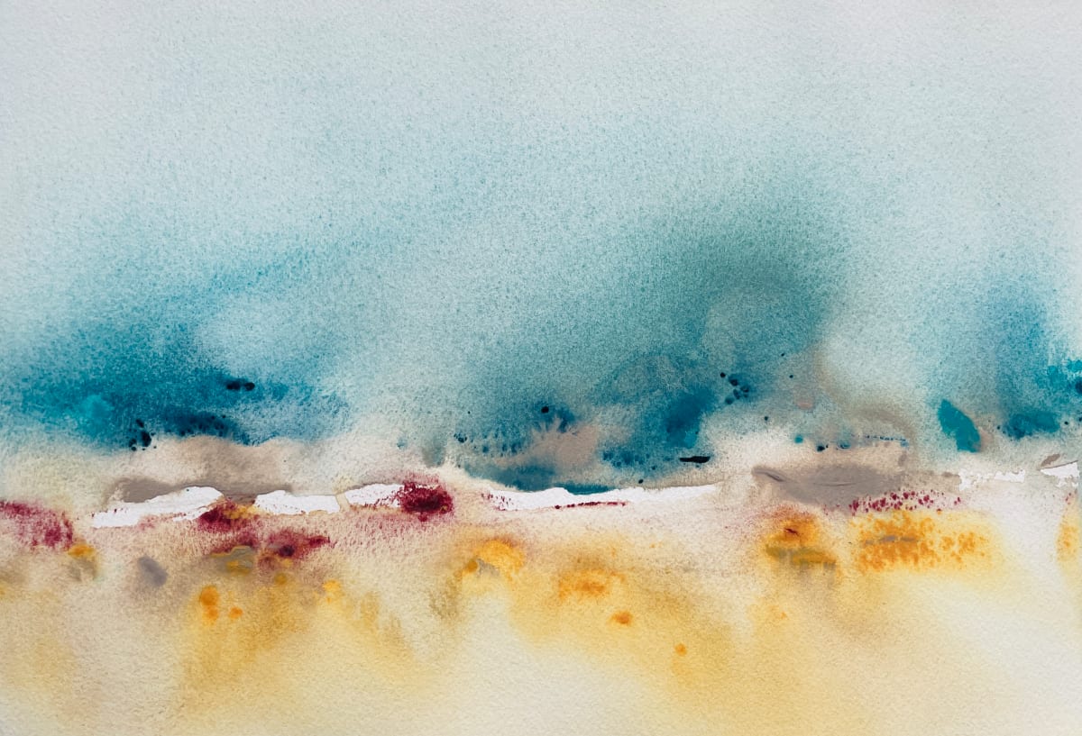 Soul Scape 5  Image: Watercolor scraped, not painted, on Arches archival paper. 