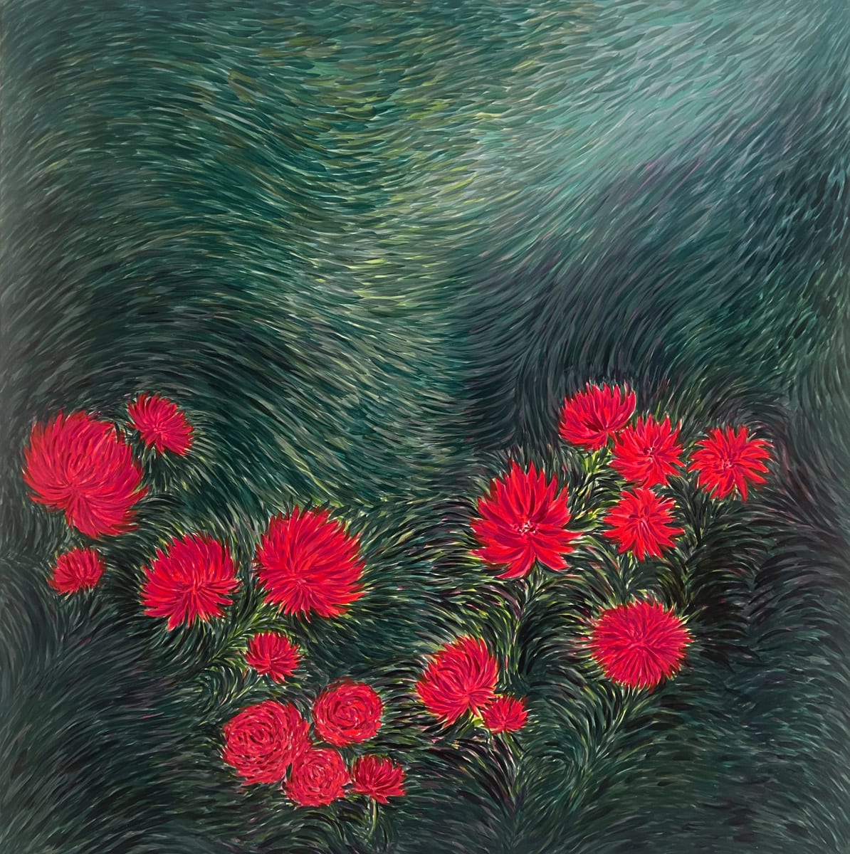 Dance of the Dahlias by Christopher Roch 