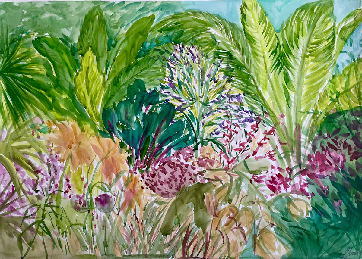 The Tangled Beautiful Garden by Christopher Roch  Image: The Tangled Beautiful Garden, watercolour on paper.