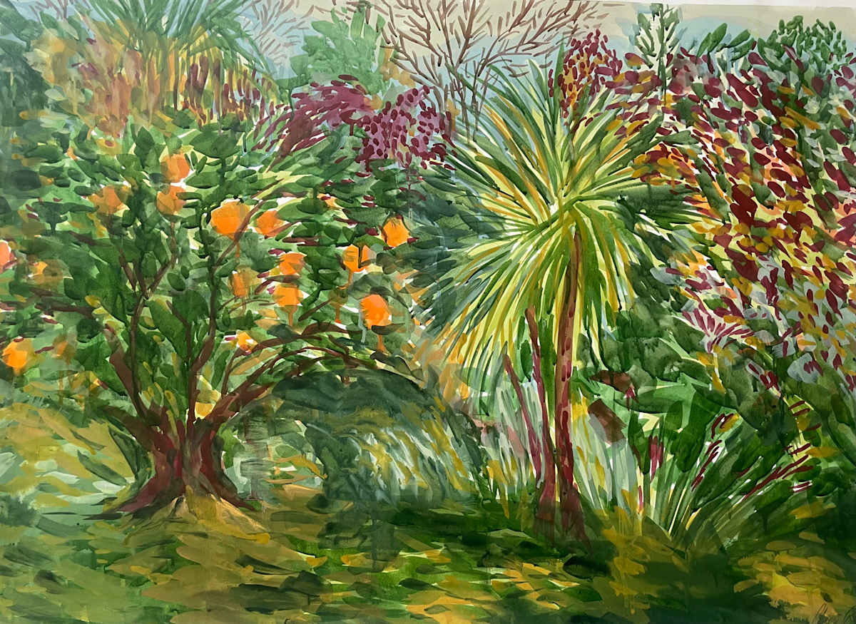 The Painted Orange Tree by Christopher Roch  Image: The Painted Orange Tree, watercolour on paper