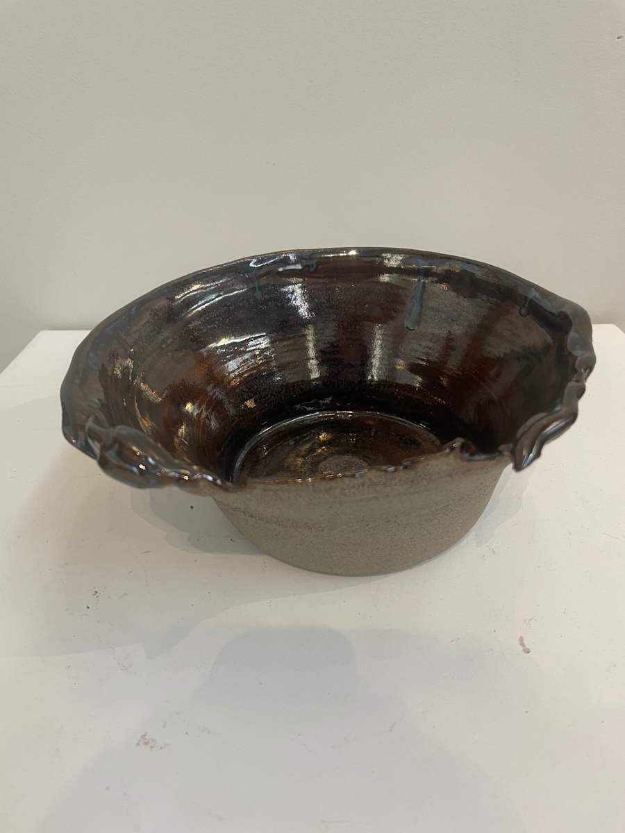 Jagged Lip in Oiled Eggplant by Janel Reid  Image: Jagged lip in Oiled Eggplant ceramic bowl