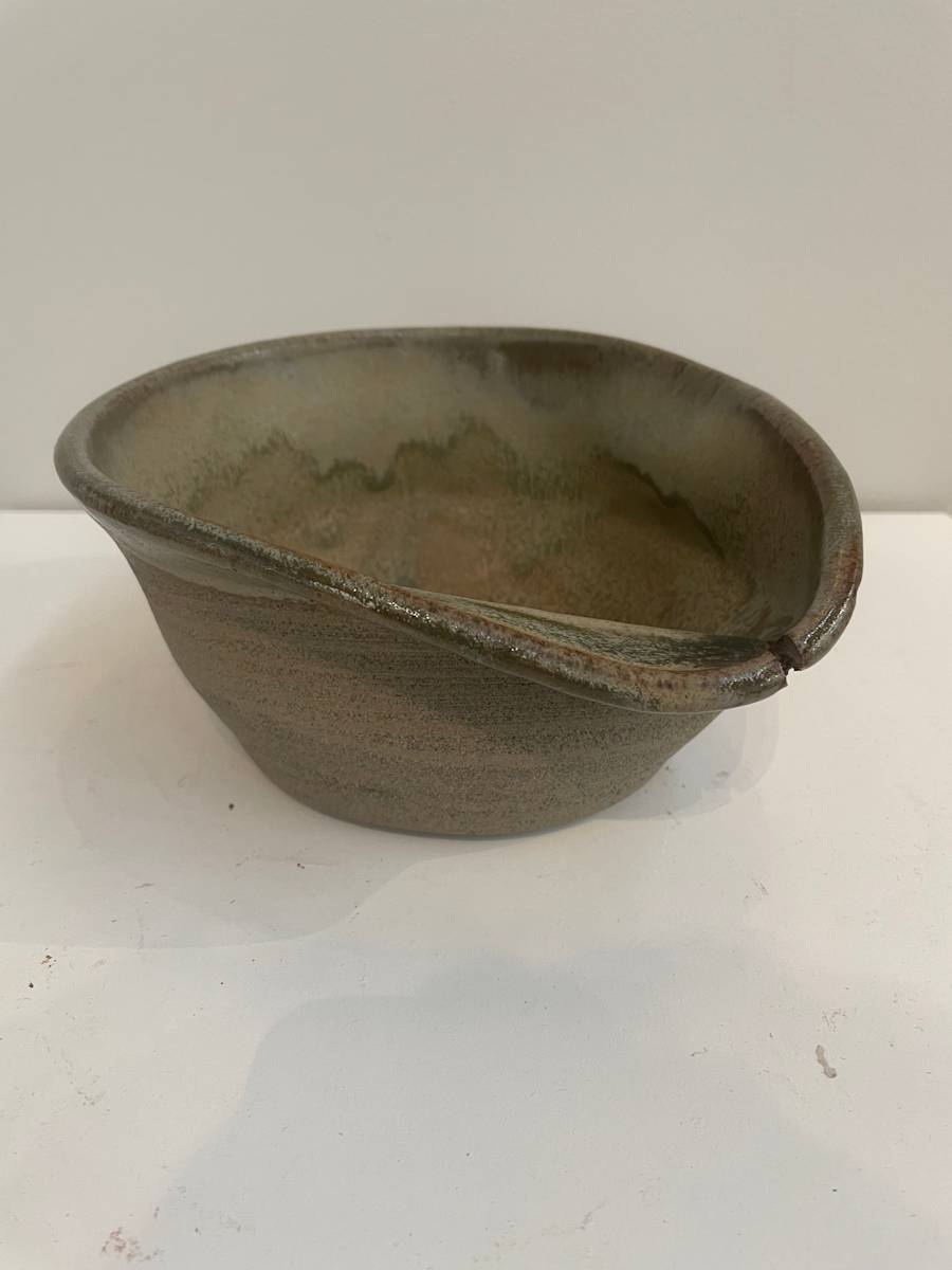Snagged Edge in Burnt Sage by Janel Reid  Image: Snagged Edge in Burnt Sage ceramic bowl