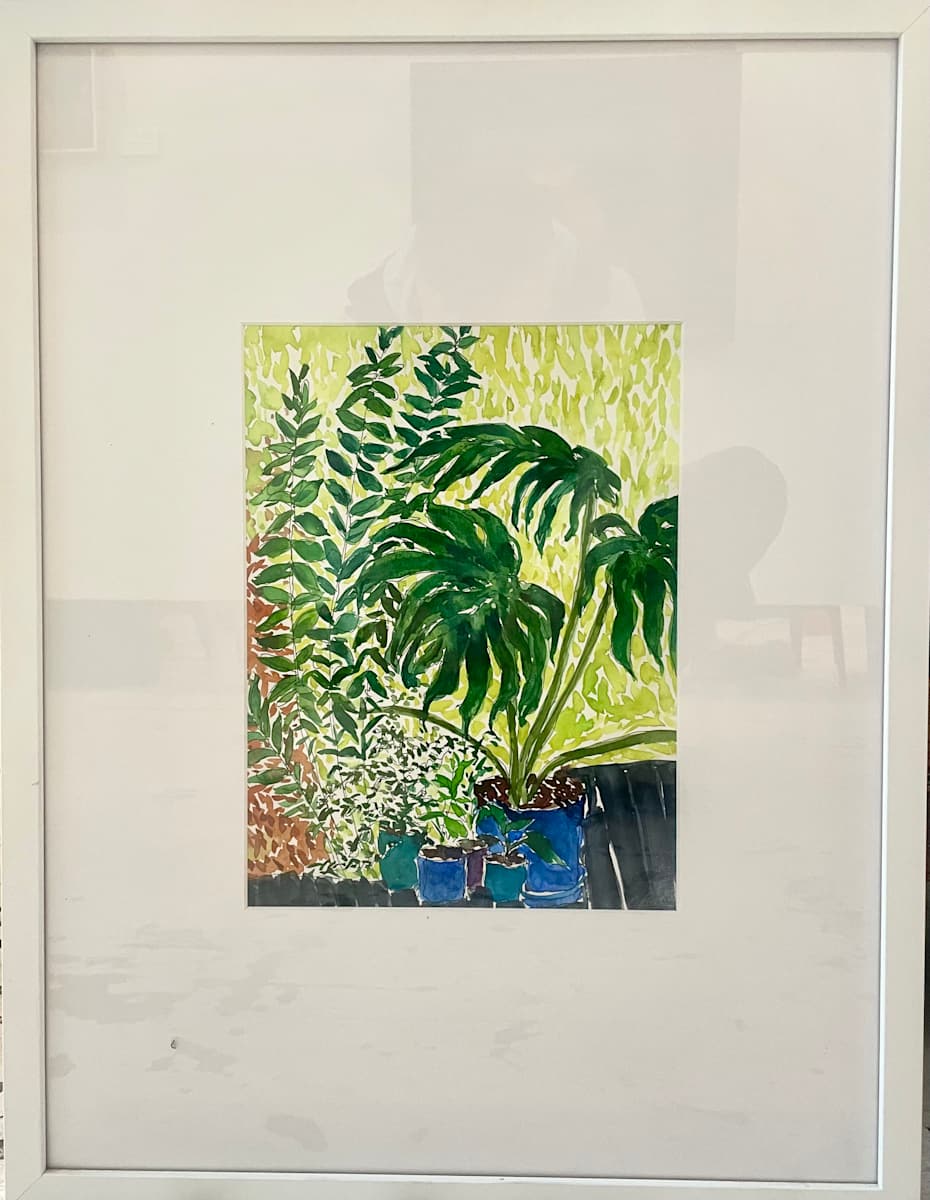 Potted Garden by Christopher Roch  Image: Potted Garden, watercolour on paper framed.