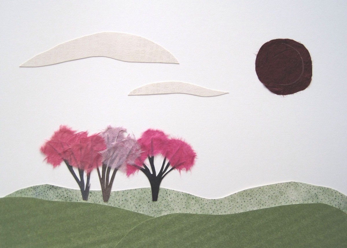 Three Pink Trees by Laura Morton 