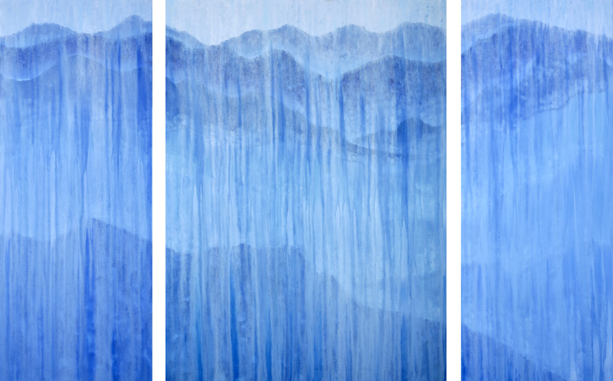 Rainy Blue Ridge Mountain Triptych by Rachel Brask, Image 1.