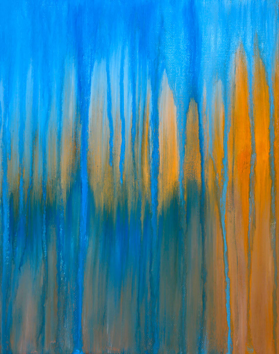 Day 20 - Creamsicle & Blue Rainy Sunset by Rachel Brask 