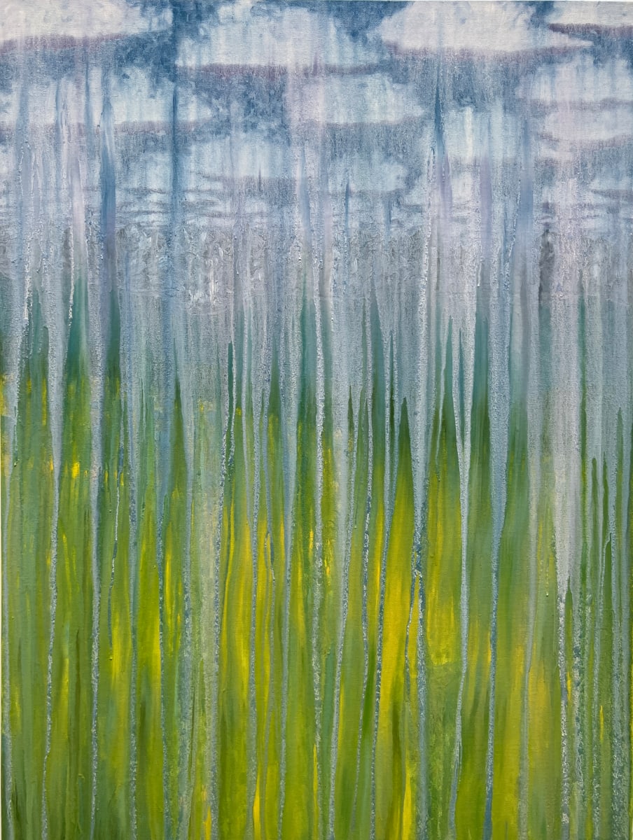 Rainy June Flower Field Rain by 191-287 Junction by Rachel Brask 