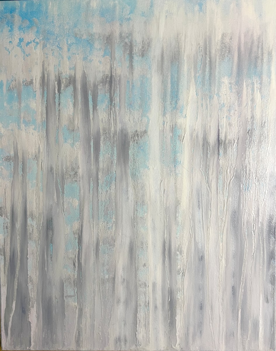 Blue Skies Peek Through Gray Rainy Day by Rachel Brask 