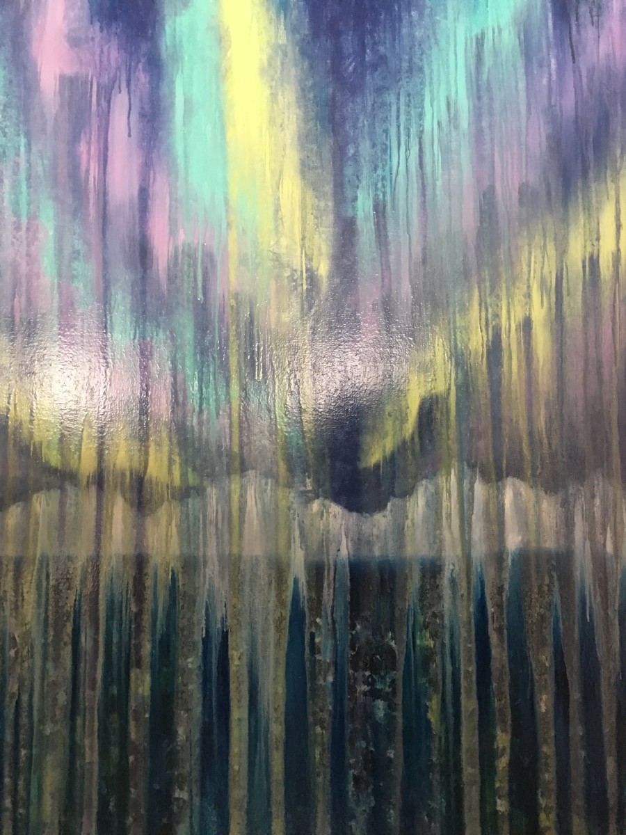 Rainy Moment 16 (Aurora Borealis in Rain) by Rachel Brask 