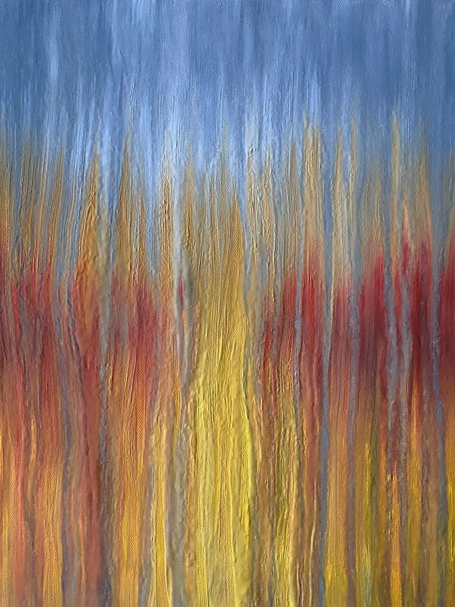 Golden Hills & Warm Gray Rain by Rachel Brask 