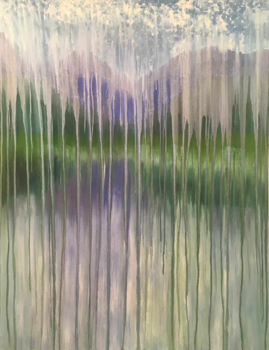 Rainy Moment 15 Lakeside Mountain Rain by Rachel Brask 