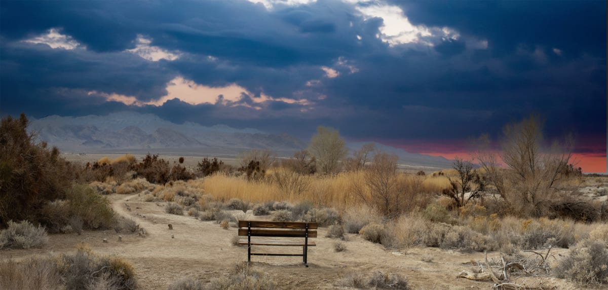 Enjoy the View by Sandra Swan  Image: A place to stop an enjoy the view at the Desert National Wildlife Refuge near Las Vegas, Nevada.