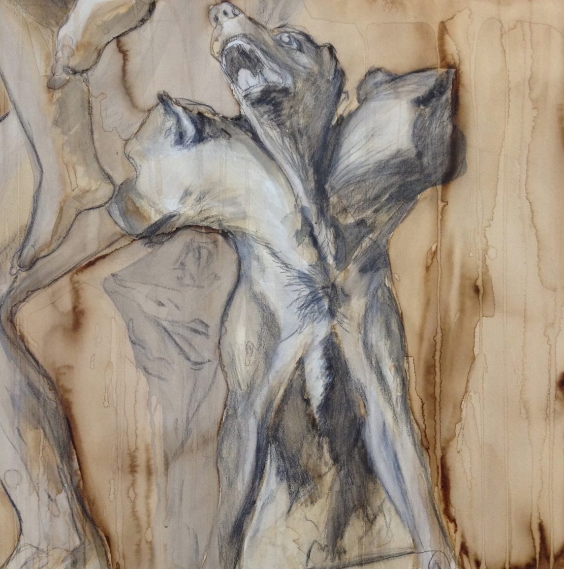 STUDY OF BERNINI'S THE RAPE OF PROSERPINA - CEREBUS by Isabelle Klauder 