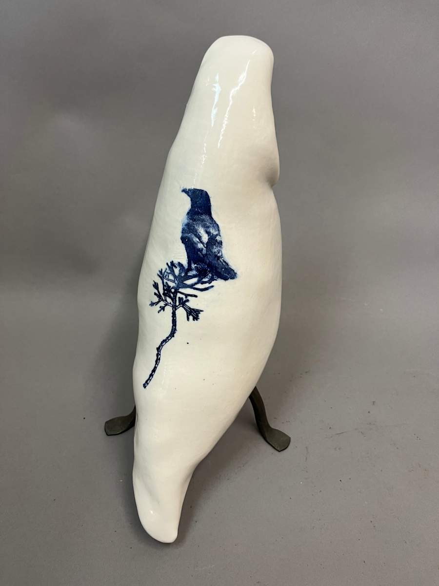 juniper twig, small bird by Christy Hengst, Image 1.