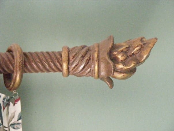 Wood Carvings & Pattern Making - Work experience at The Woodchuck by Bill Usher  Image: Flame finial on a spiral curtain rod