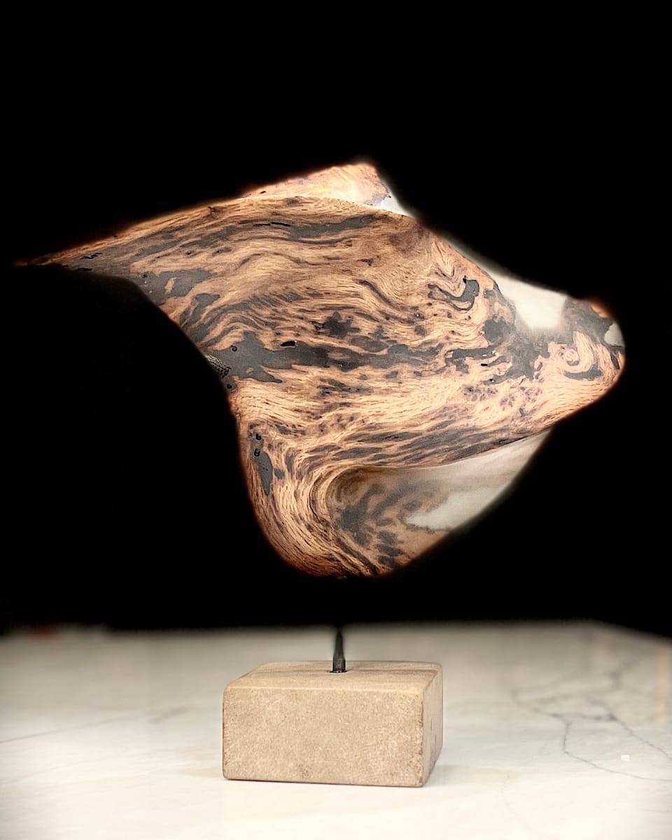 Swirling Oak Heart by Bill Usher 