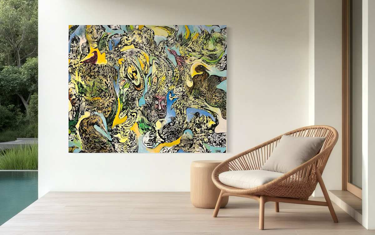 Sanctuary by Glen Ronald  Image: Large acrylic painting 