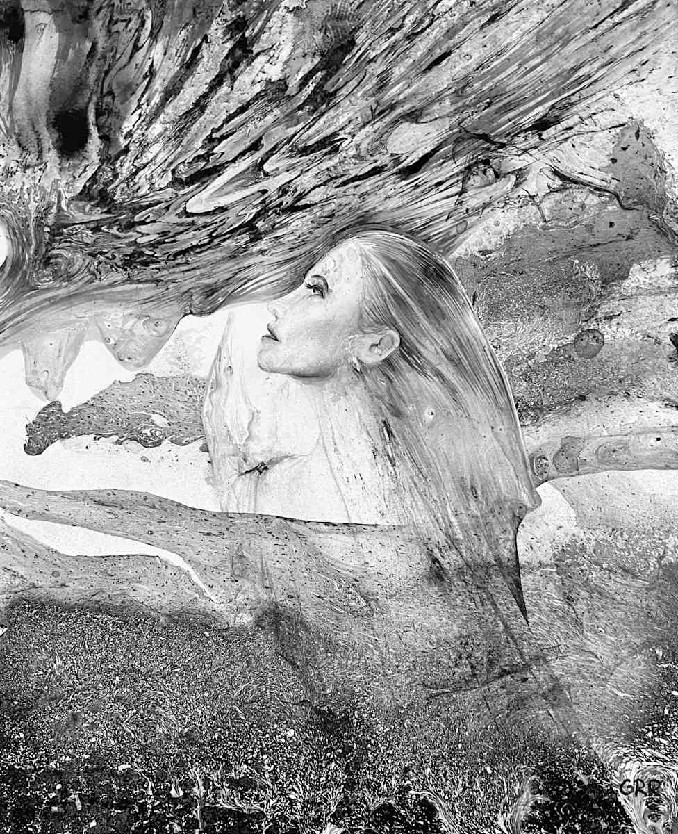 Ink drawing by Glen Ronald 