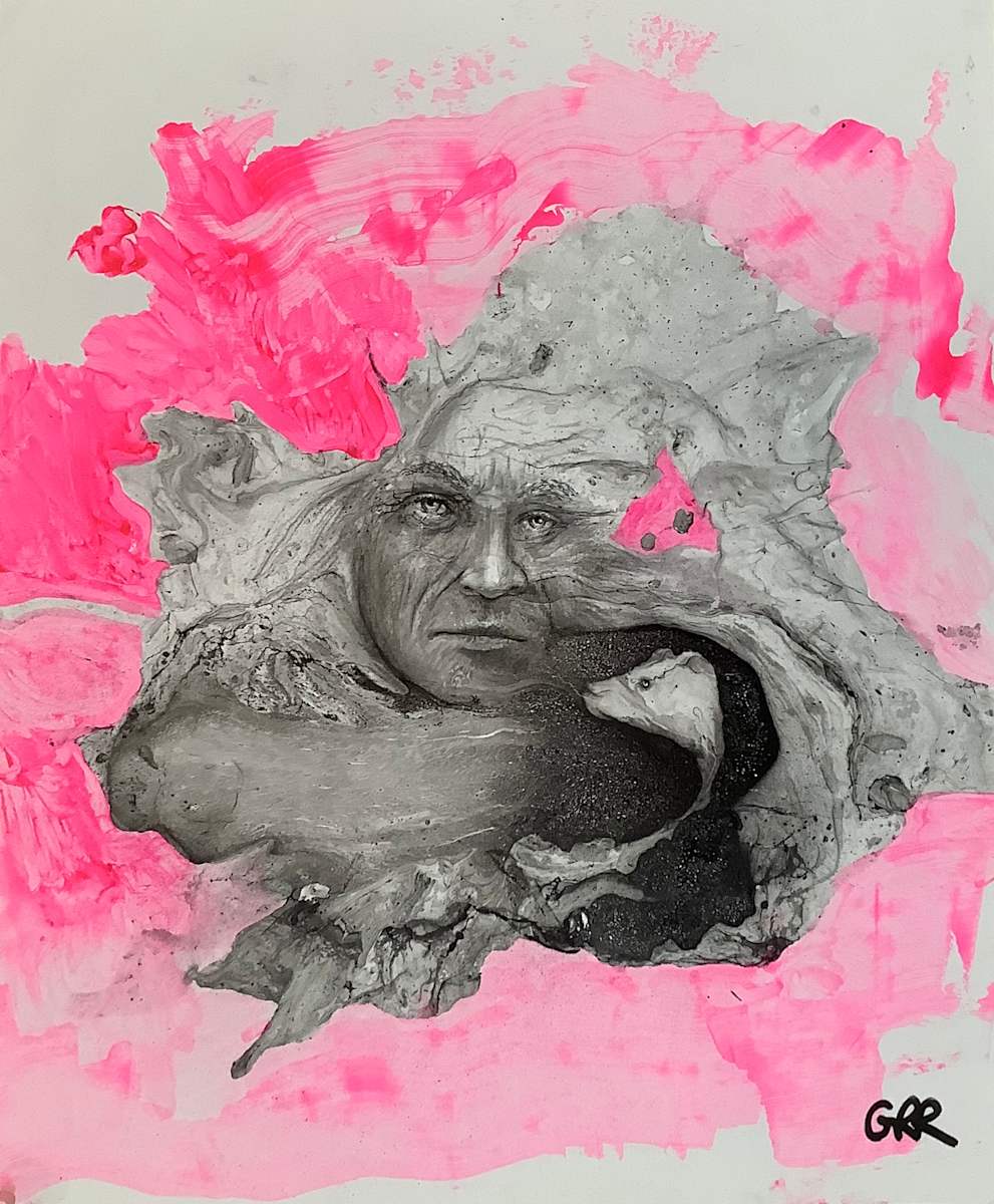 Ink drawing by Glen Ronald, Image 1.