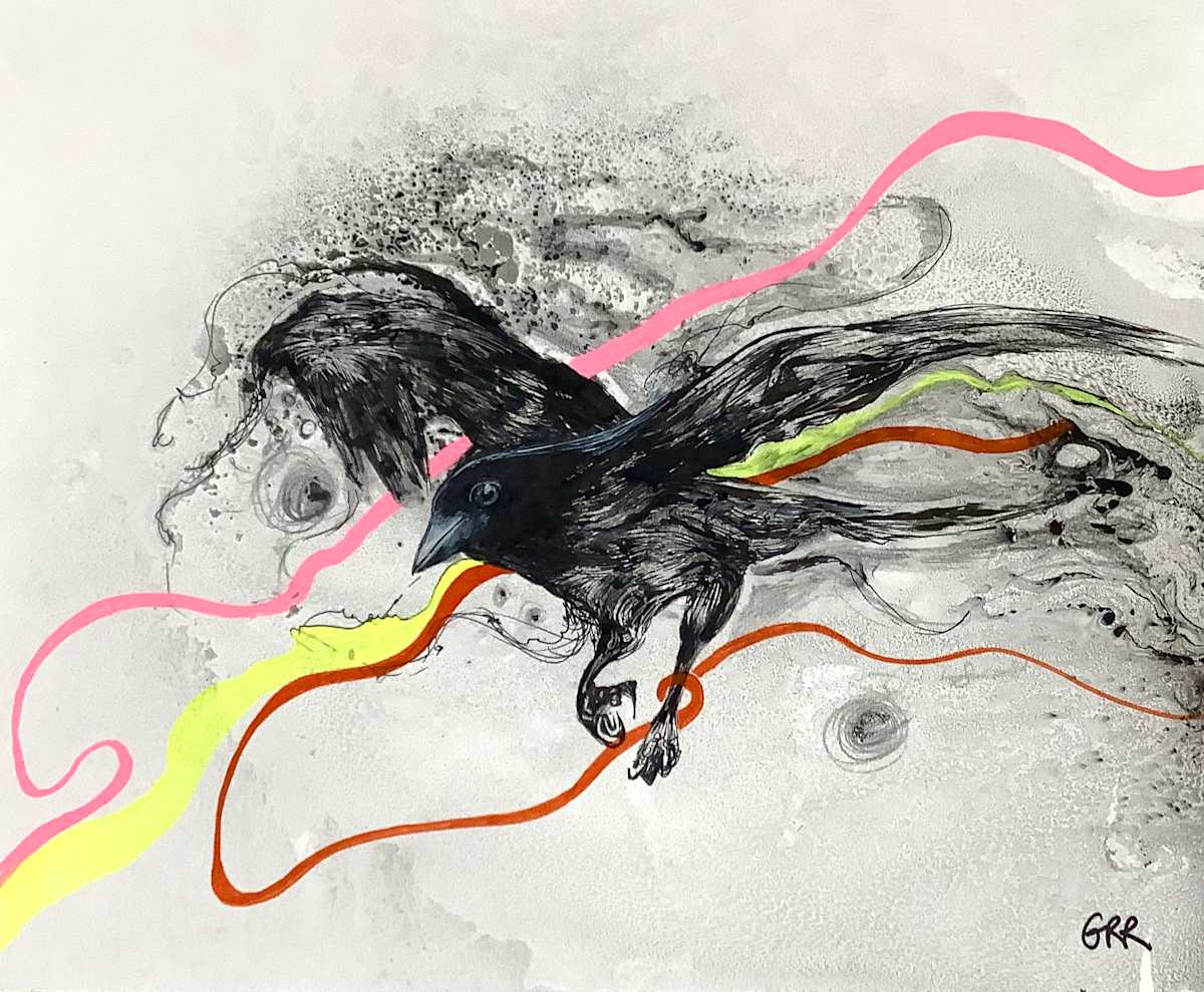 Ink drawing by Glen Ronald 