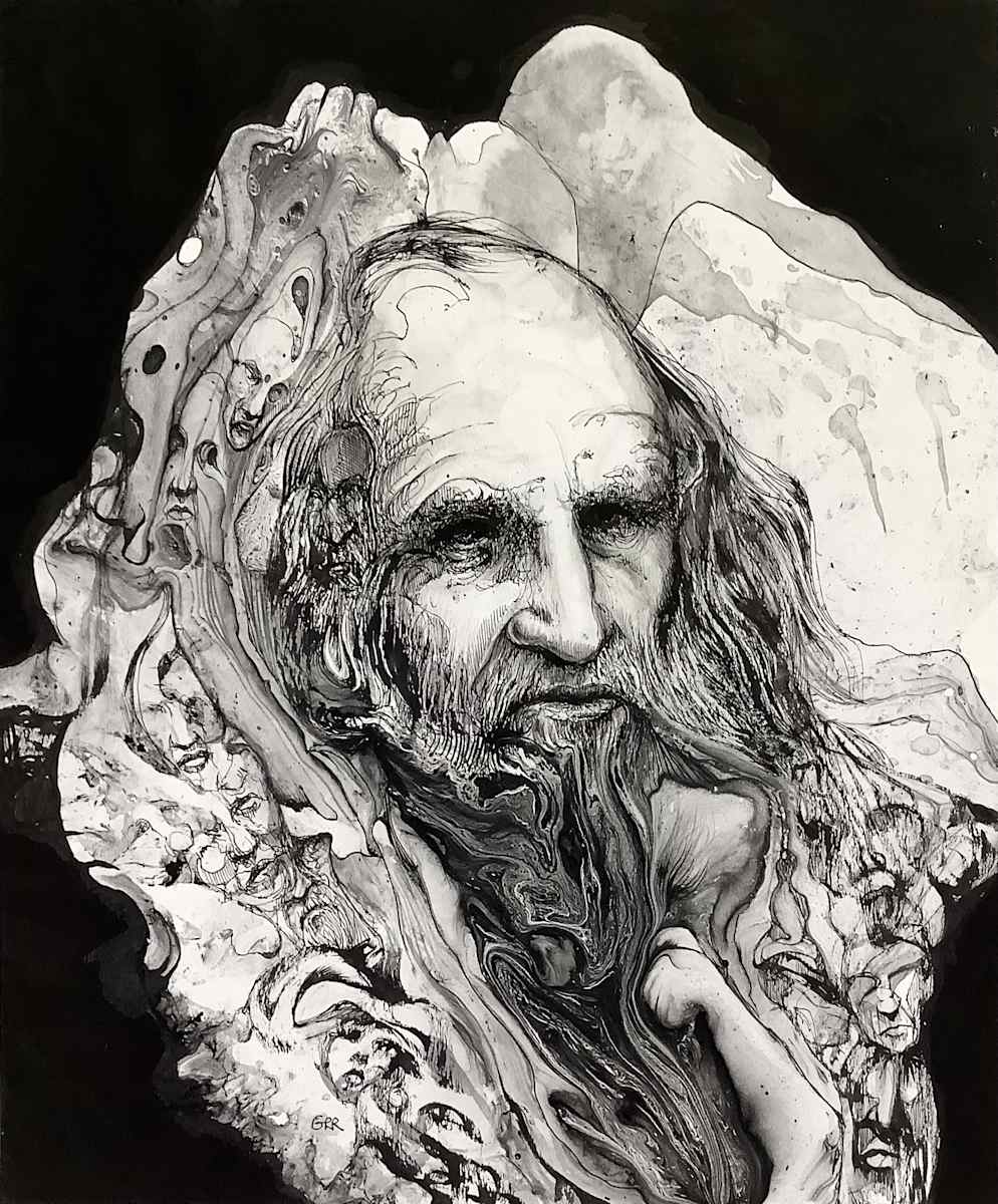 Portrait of Da Vinci by Glen Ronald 