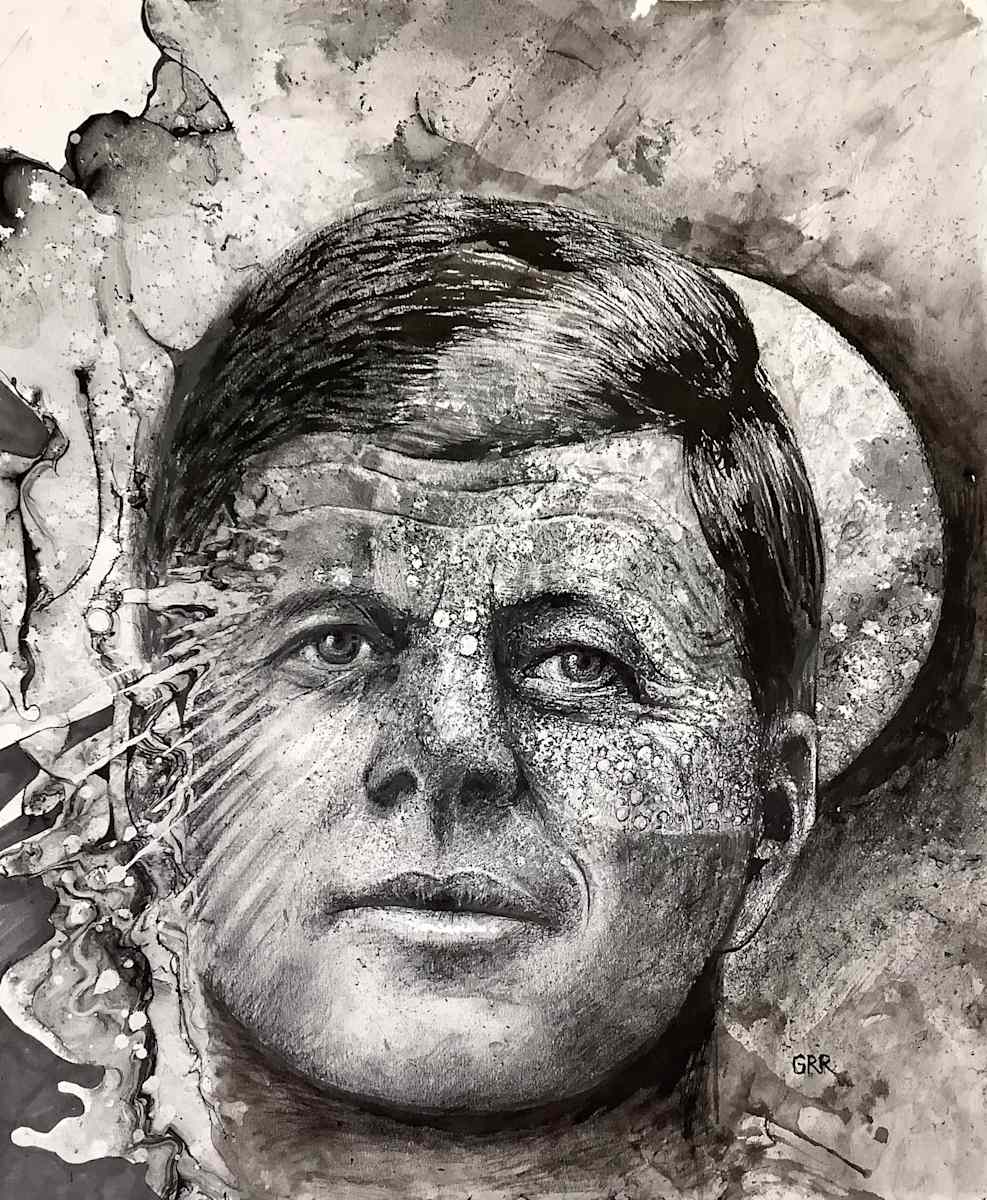 Portrait of John F Kennedy by Glen Ronald 