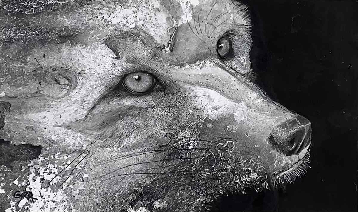 Ink wolf by Glen Ronald 