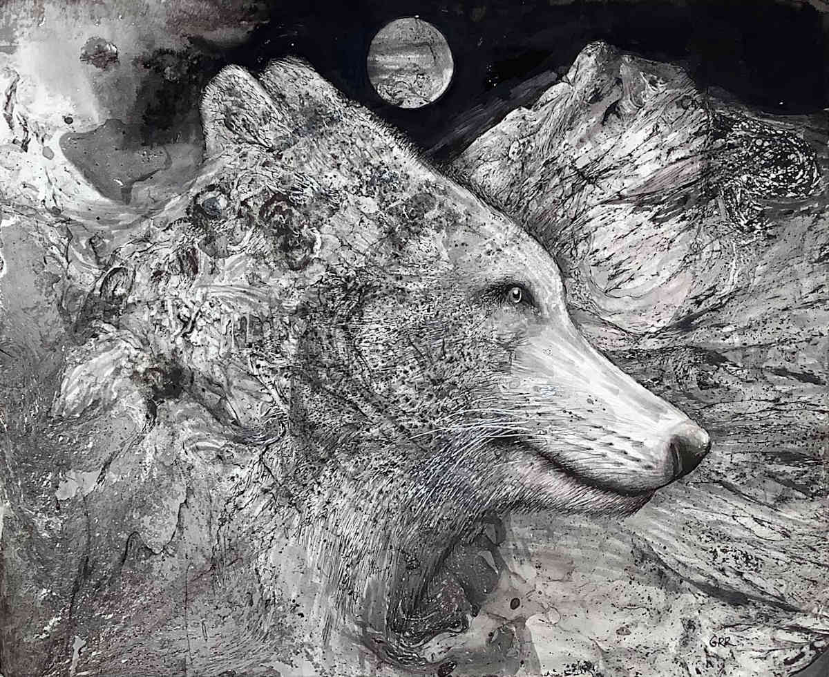 Ink wolf by Glen Ronald 