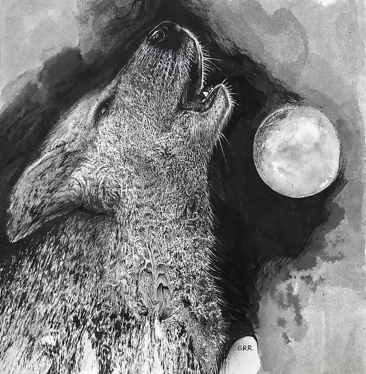 Ink wolf by Glen Ronald, Image 1.