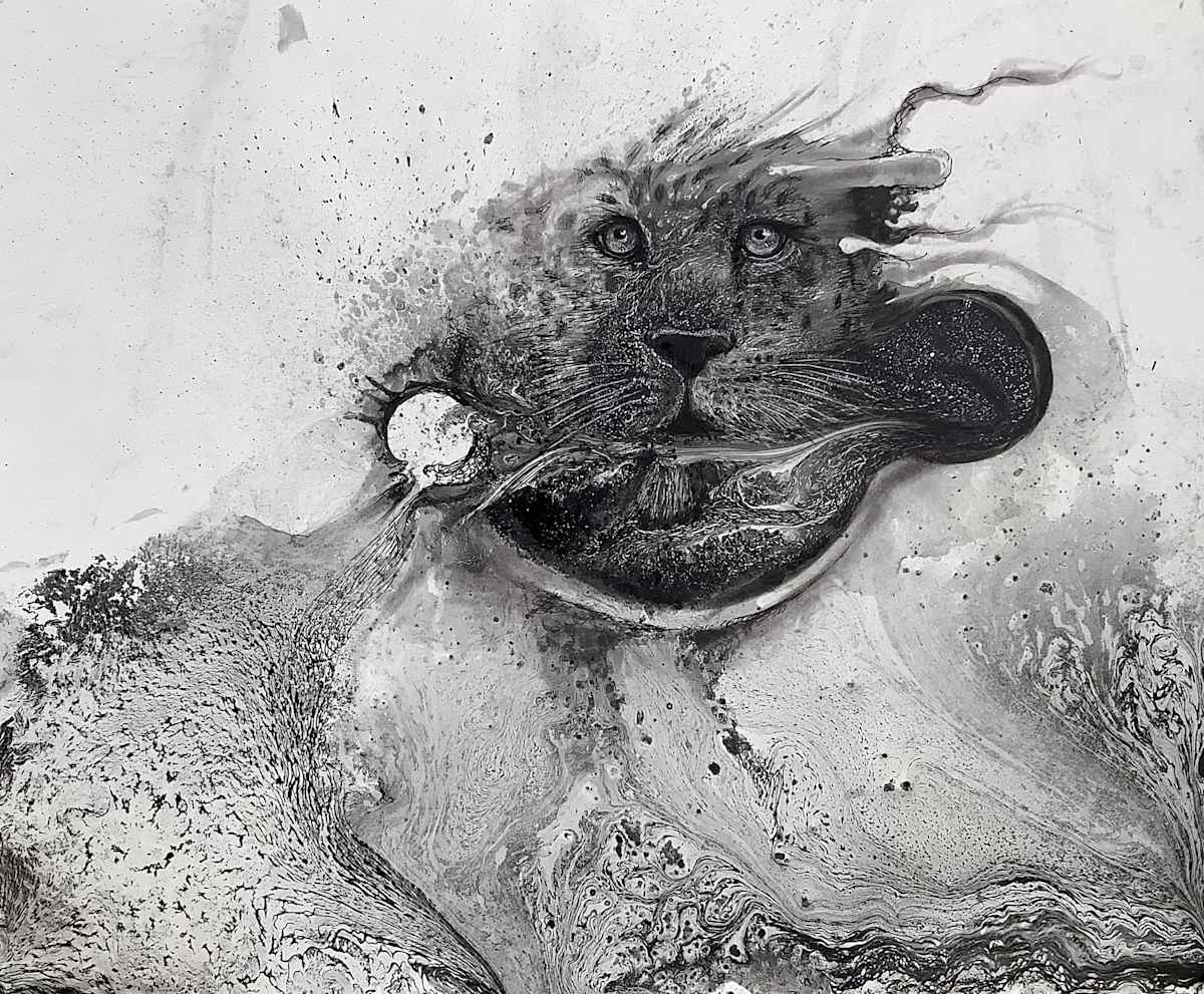 Ink drawing by Glen Ronald 