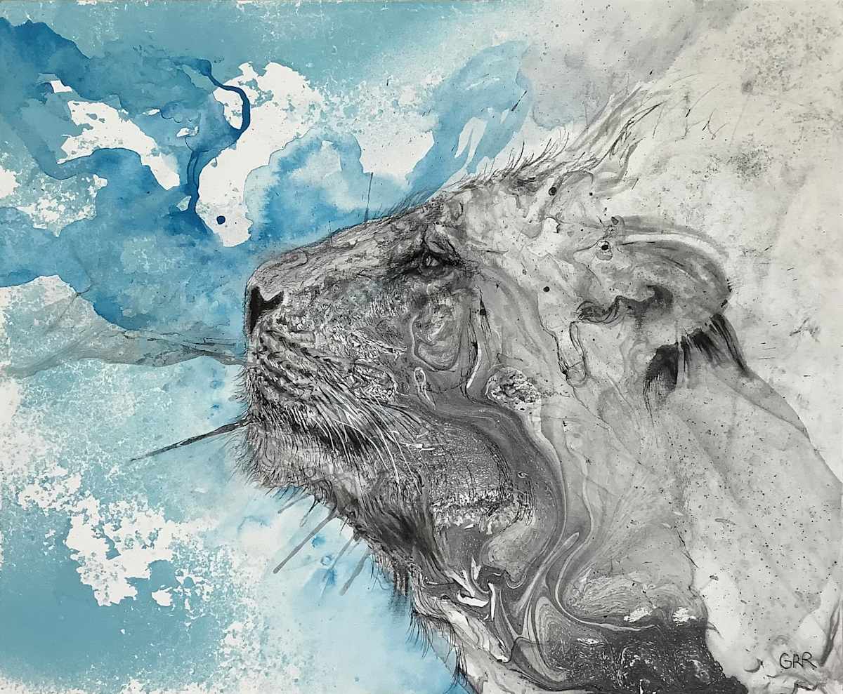 Ink drawing by Glen Ronald, Image 1.