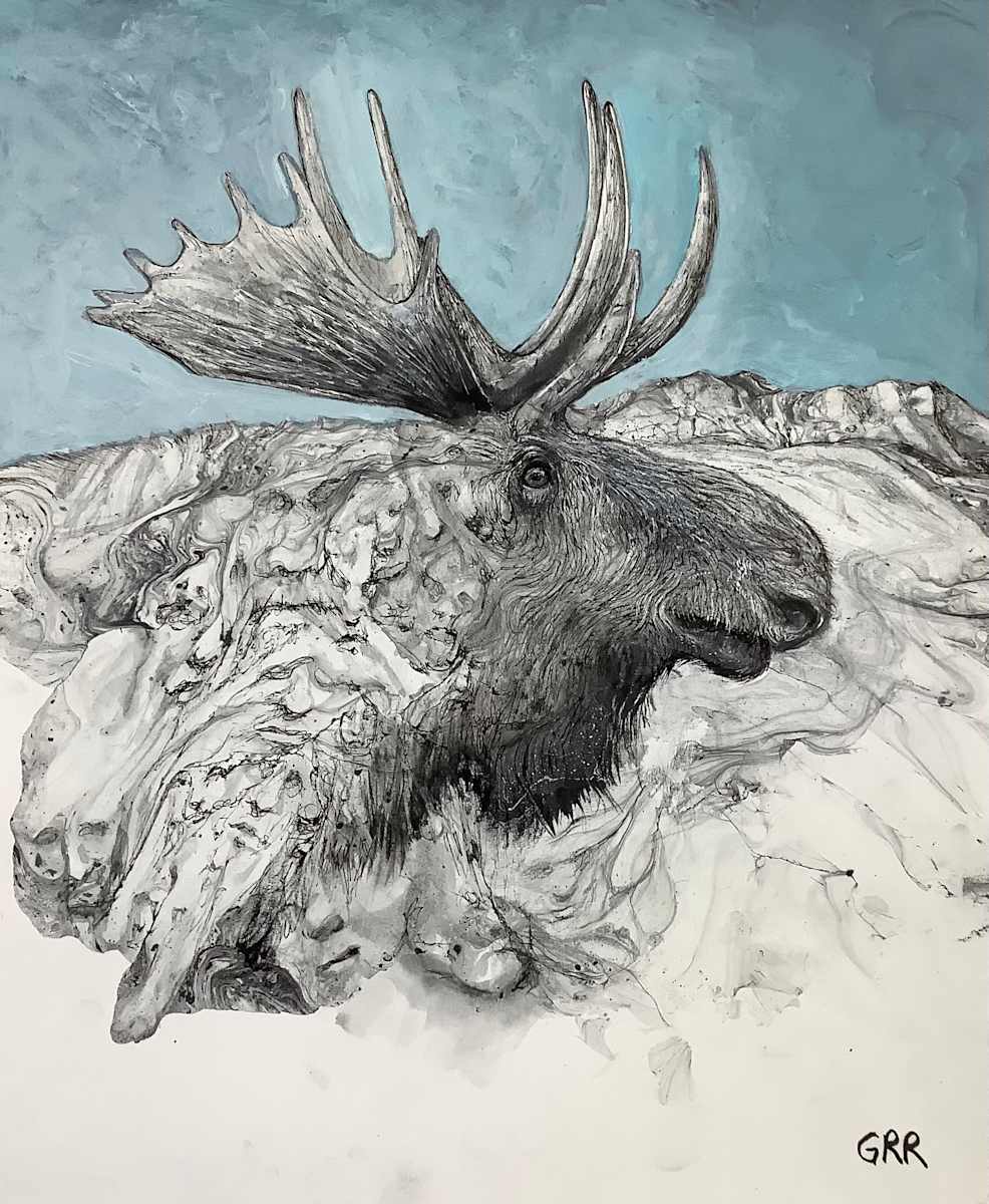 Ink drawing by Glen Ronald 