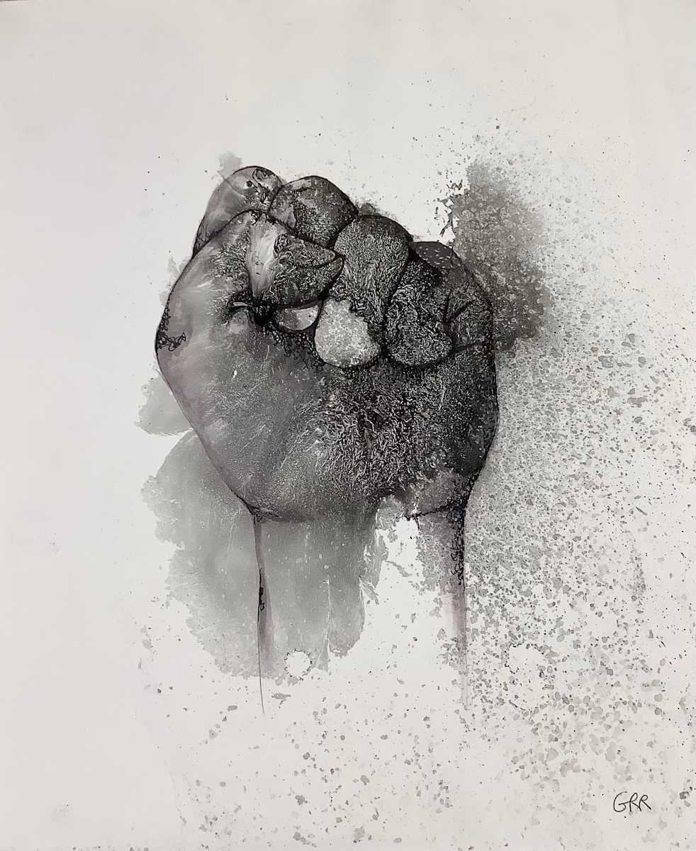 Ink drawing by Glen Ronald, Image 1.