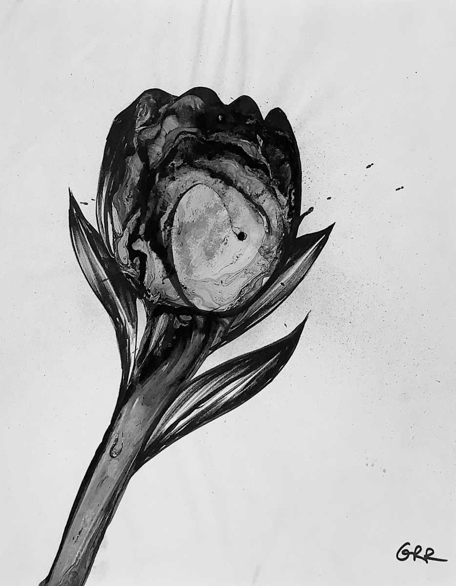 Ink drawing by Glen Ronald, Image 1.
