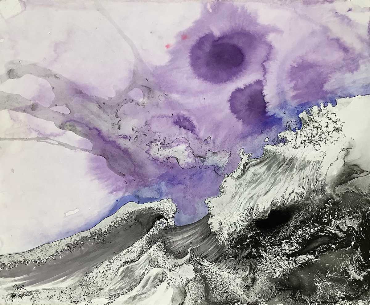 Ink drawing by Glen Ronald, Image 1.