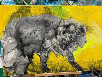 Paws and Play (Walking Lion) by Glen Ronald, Image 1.